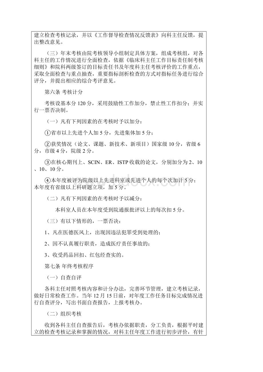 临床科室工作考核暂行办法.docx_第2页