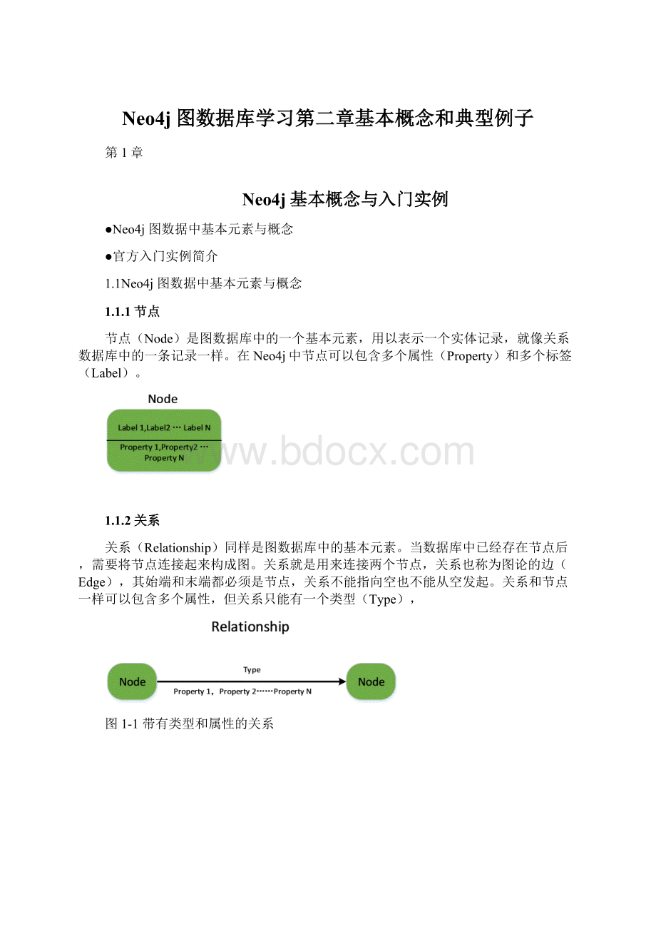 Neo4j图数据库学习第二章基本概念和典型例子.docx_第1页