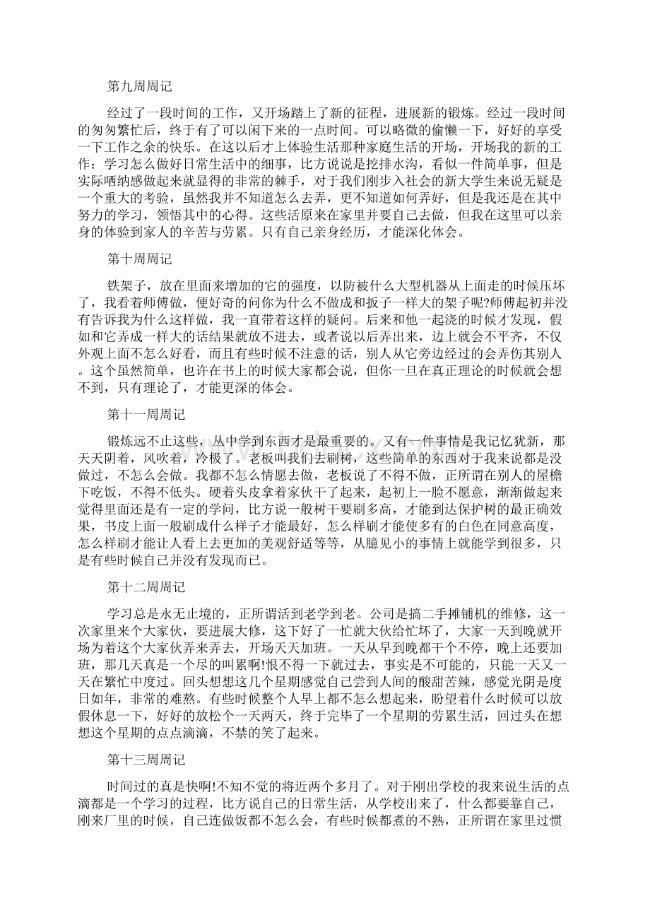 专科大学生实习周记20篇.docx_第3页