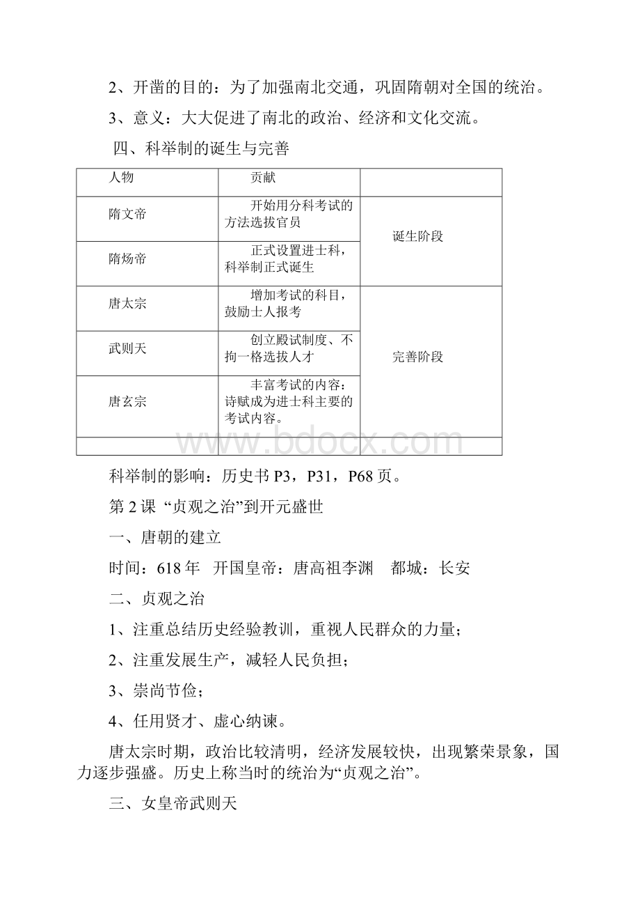 新人教版七年级历史下册知识点归纳复习提纲讲义提纲重点标记Word格式文档下载.docx_第2页