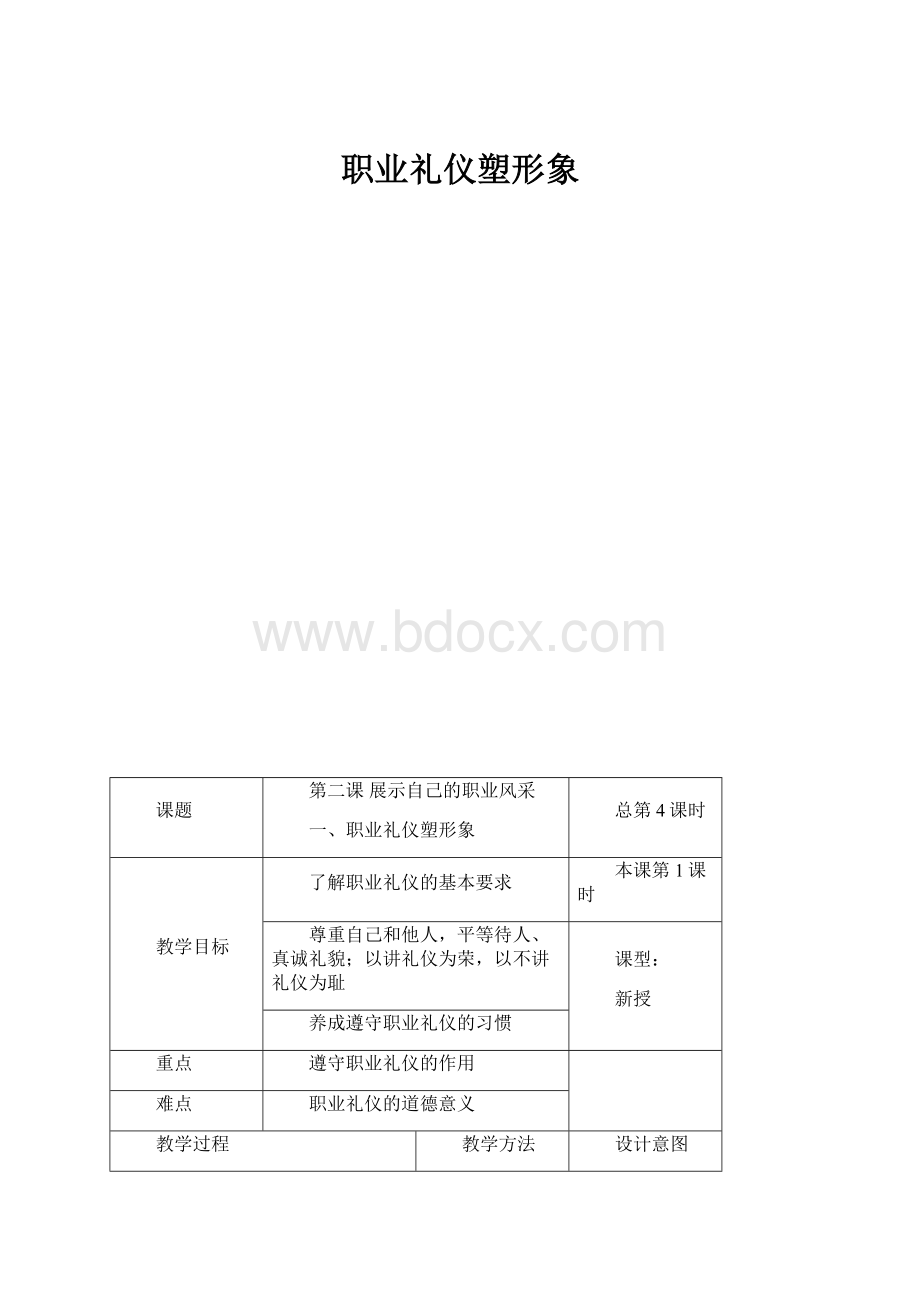 职业礼仪塑形象Word文档下载推荐.docx