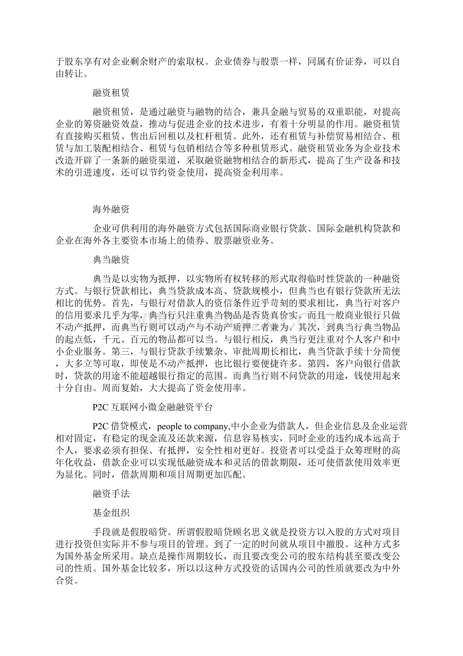 初创企业的融资方式企业常用的融资方式.docx_第2页