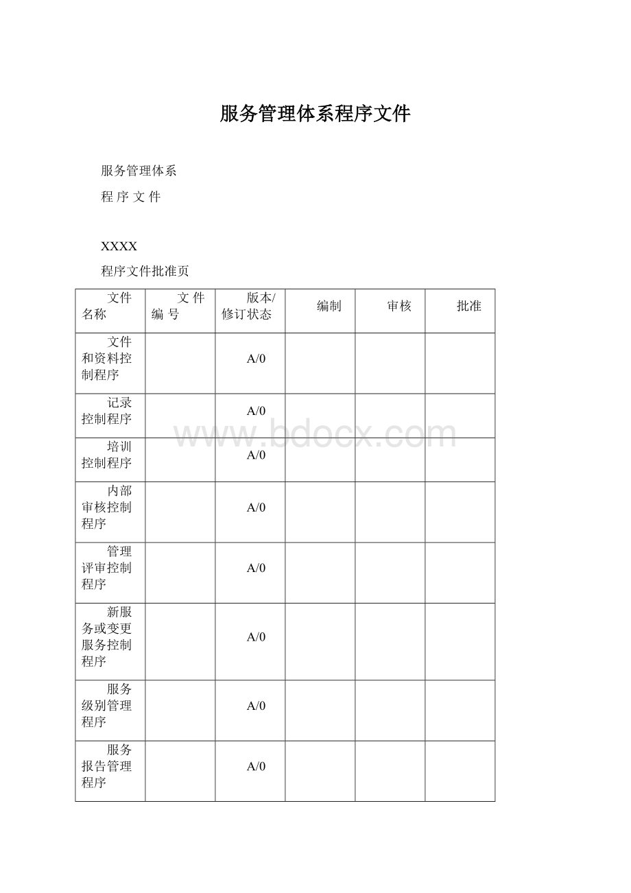 服务管理体系程序文件.docx_第1页