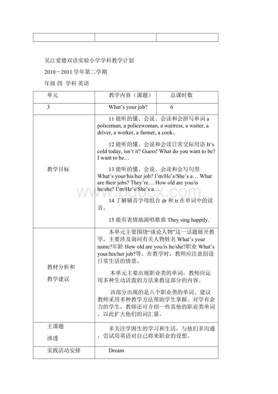 4B教案全册英文表格式四年级B册英语教学计划Word下载.docx_第3页