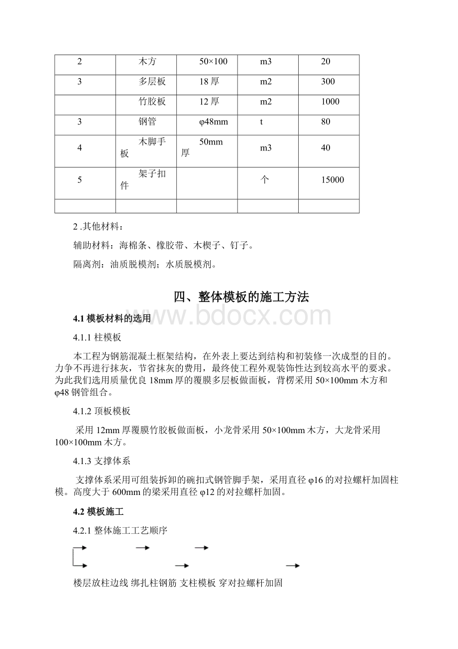 整体支模浇筑混凝土施工方案教学文案.docx_第3页