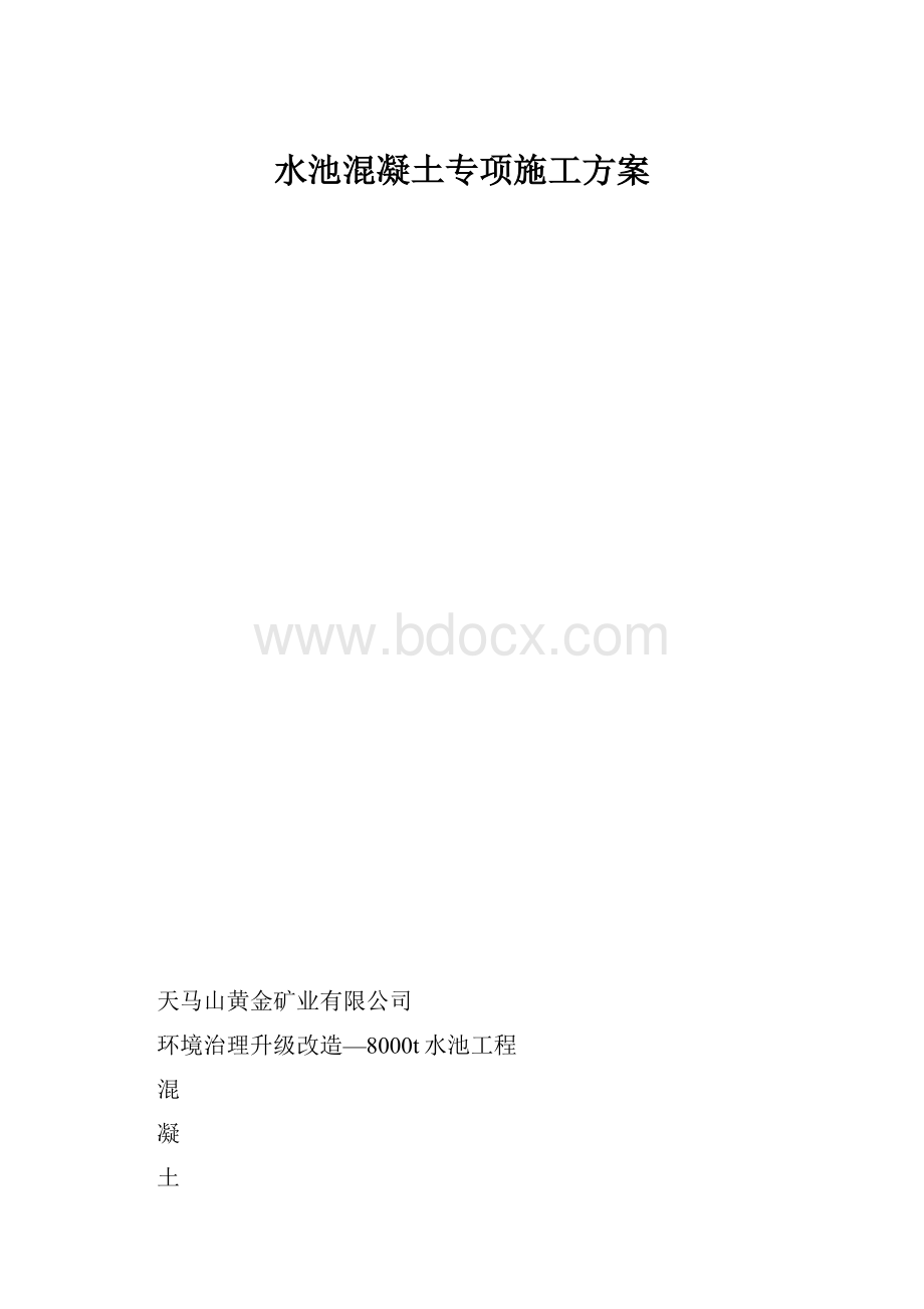 水池混凝土专项施工方案.docx_第1页