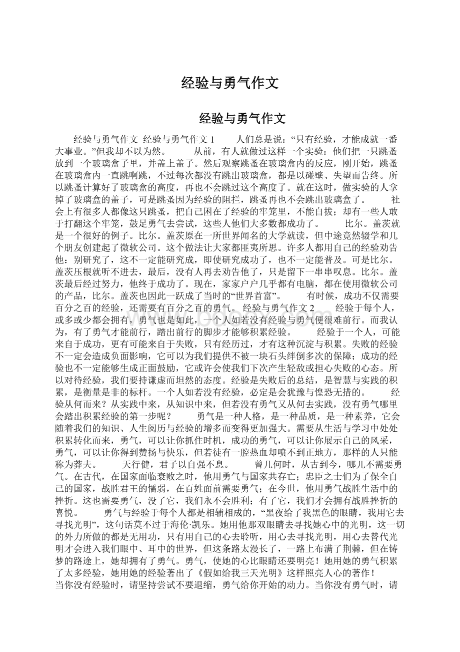 经验与勇气作文.docx