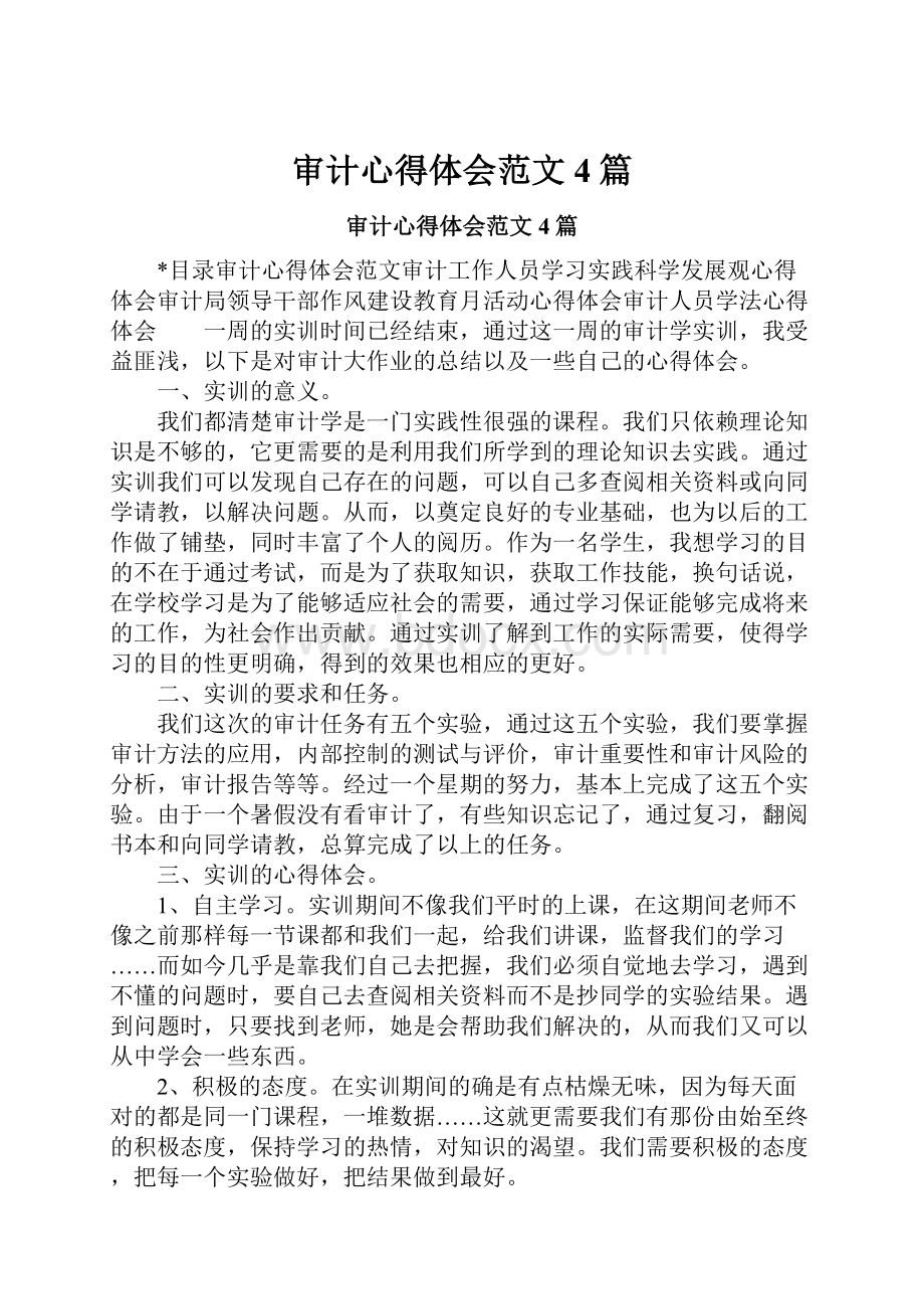 审计心得体会范文4篇.docx_第1页