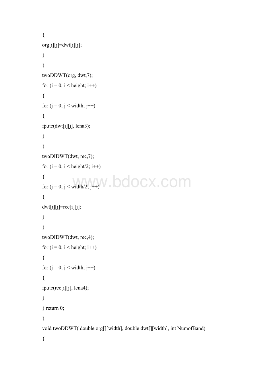 小波变换C语言实现代码Word文档下载推荐.docx_第2页