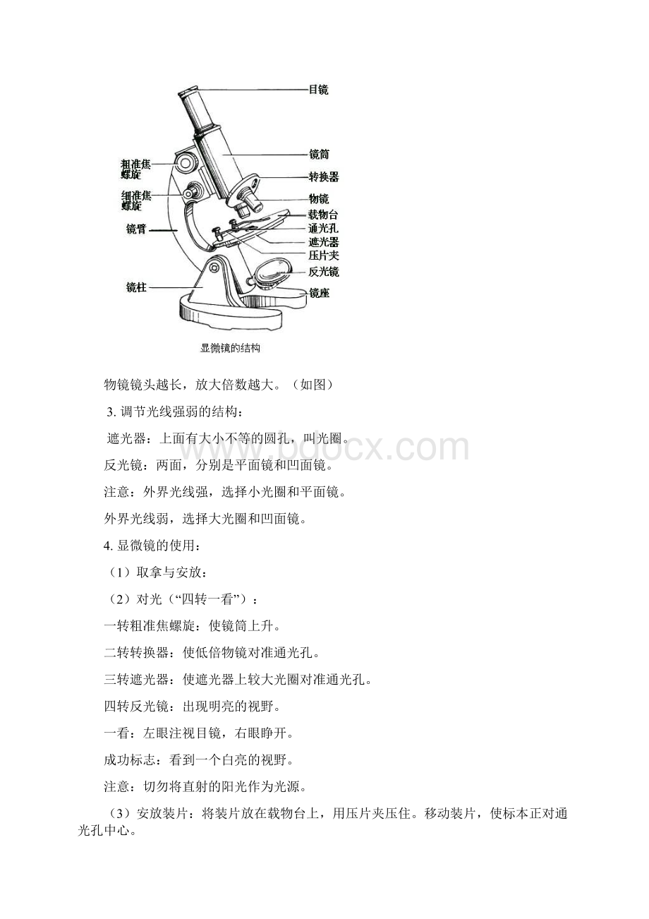 济南版七年级上册生物知识要点精编版.docx_第3页