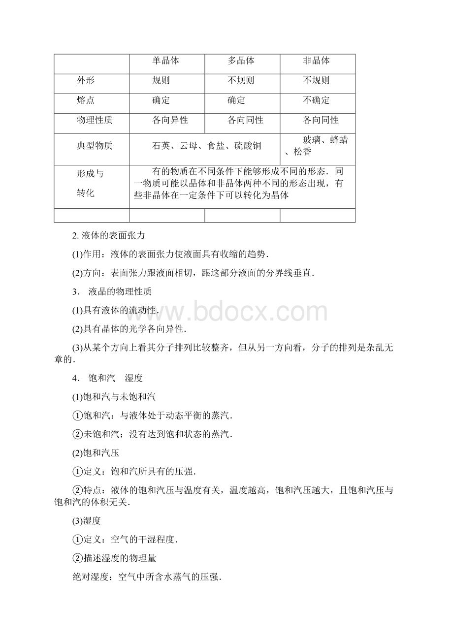 《步步高》高考物理一轮复习讲义第十一章 第2课时 固体液体和气体.docx_第3页