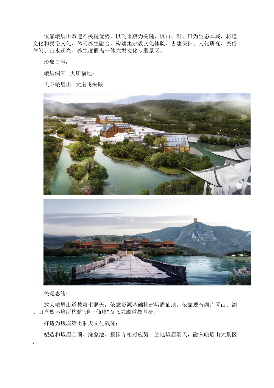 峨眉山市大庙飞来殿景区概念性总体规划方案Word格式.docx_第3页