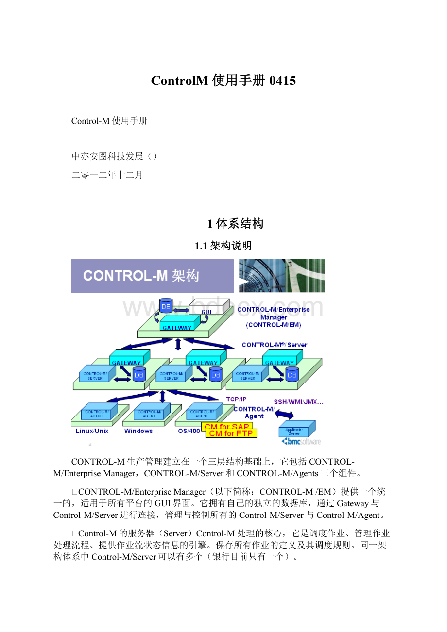 ControlM使用手册0415Word文档格式.docx