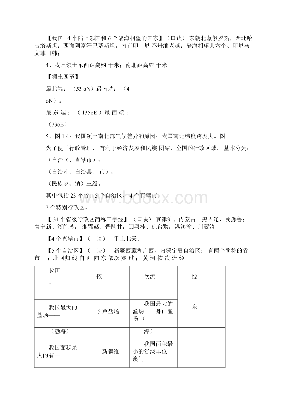 人教版八年级地理上册必背知识点.docx_第2页