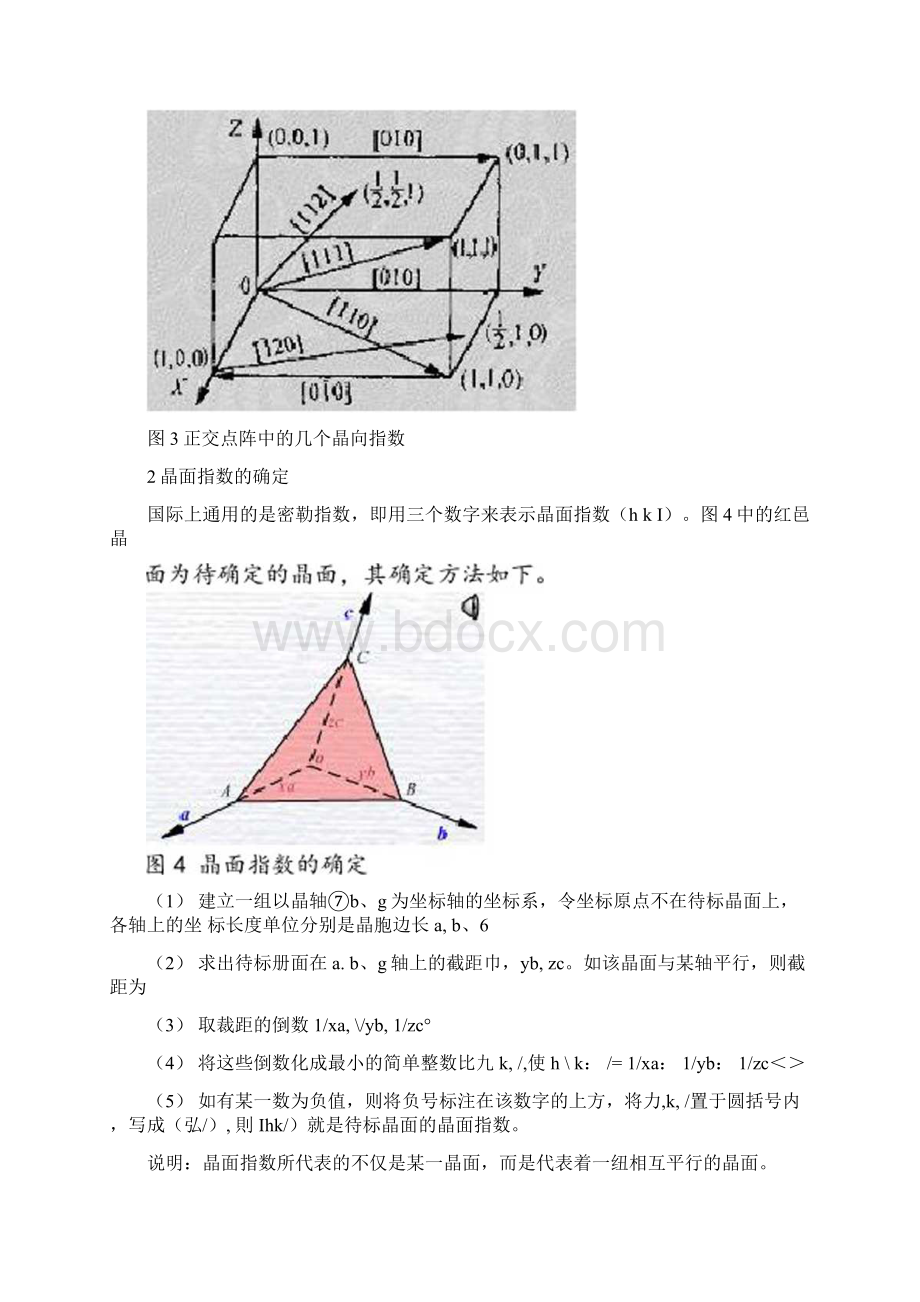 4晶体学基础晶向指数与晶面指数Word格式文档下载.docx_第3页