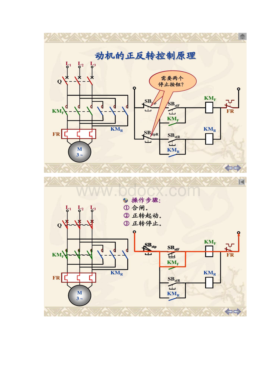 三相异步电动机正反转控制电路精Word下载.docx_第2页