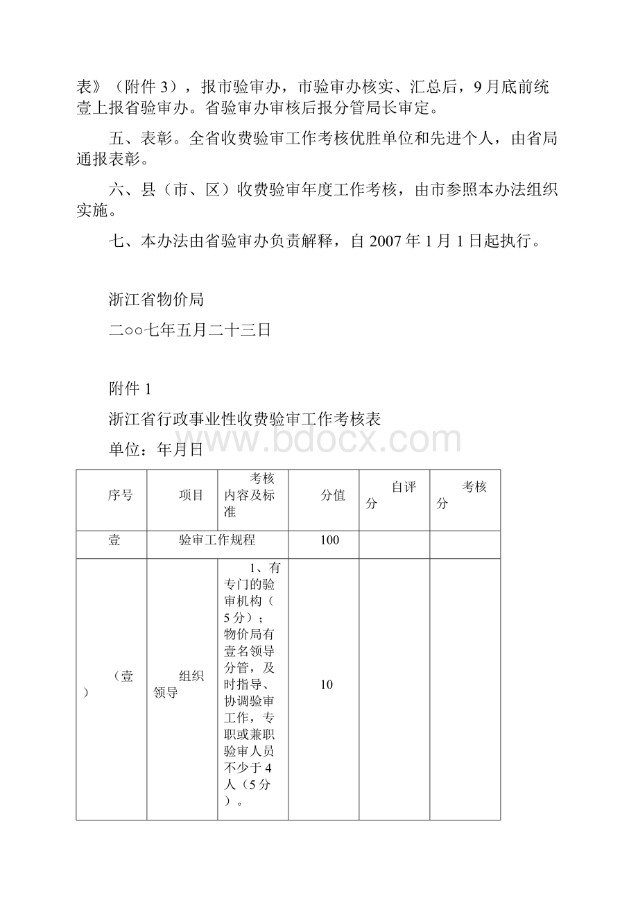 绩效考核浙江省行政事业性收费验审工作考核办法.docx_第2页