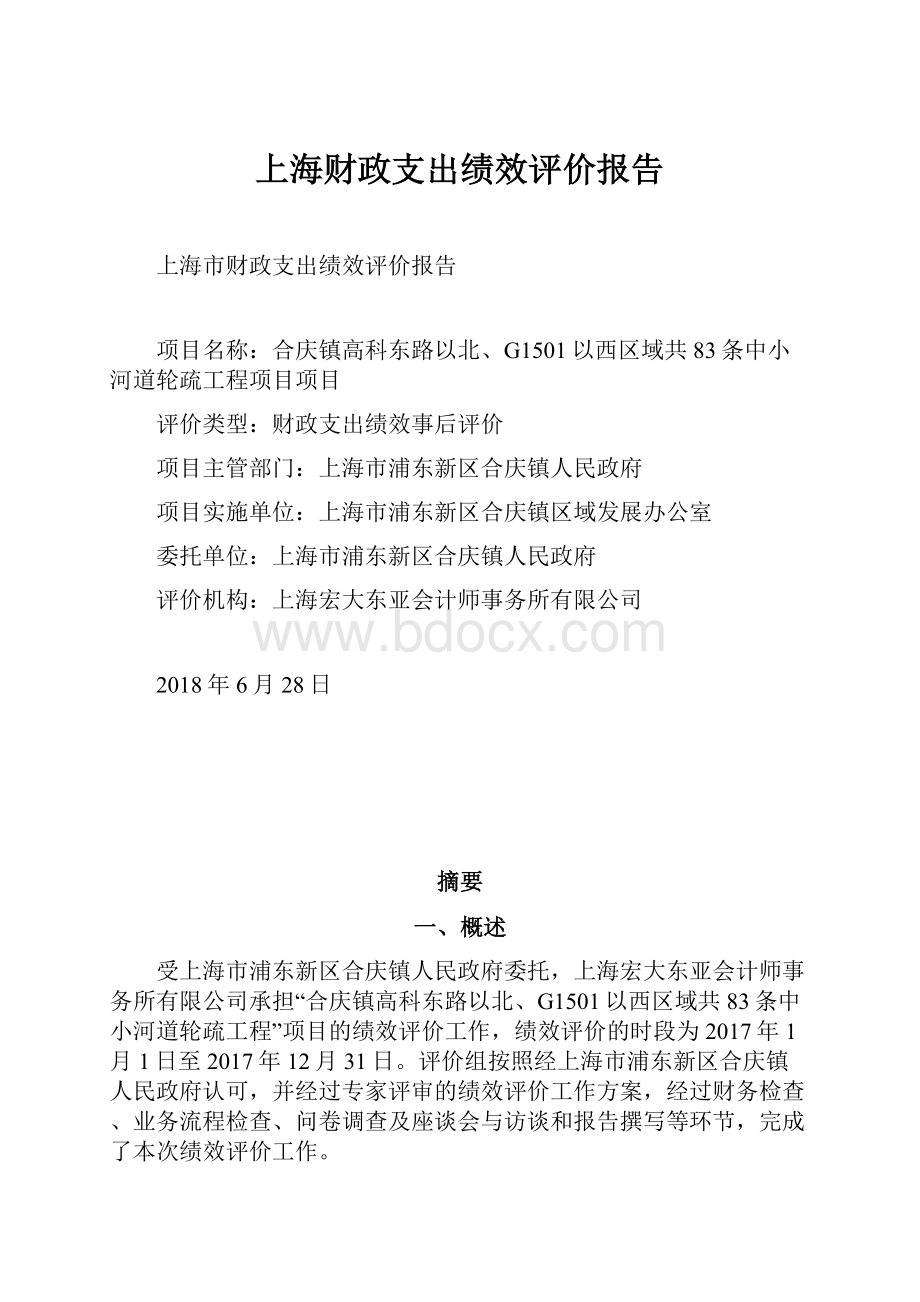 上海财政支出绩效评价报告Word格式.docx_第1页