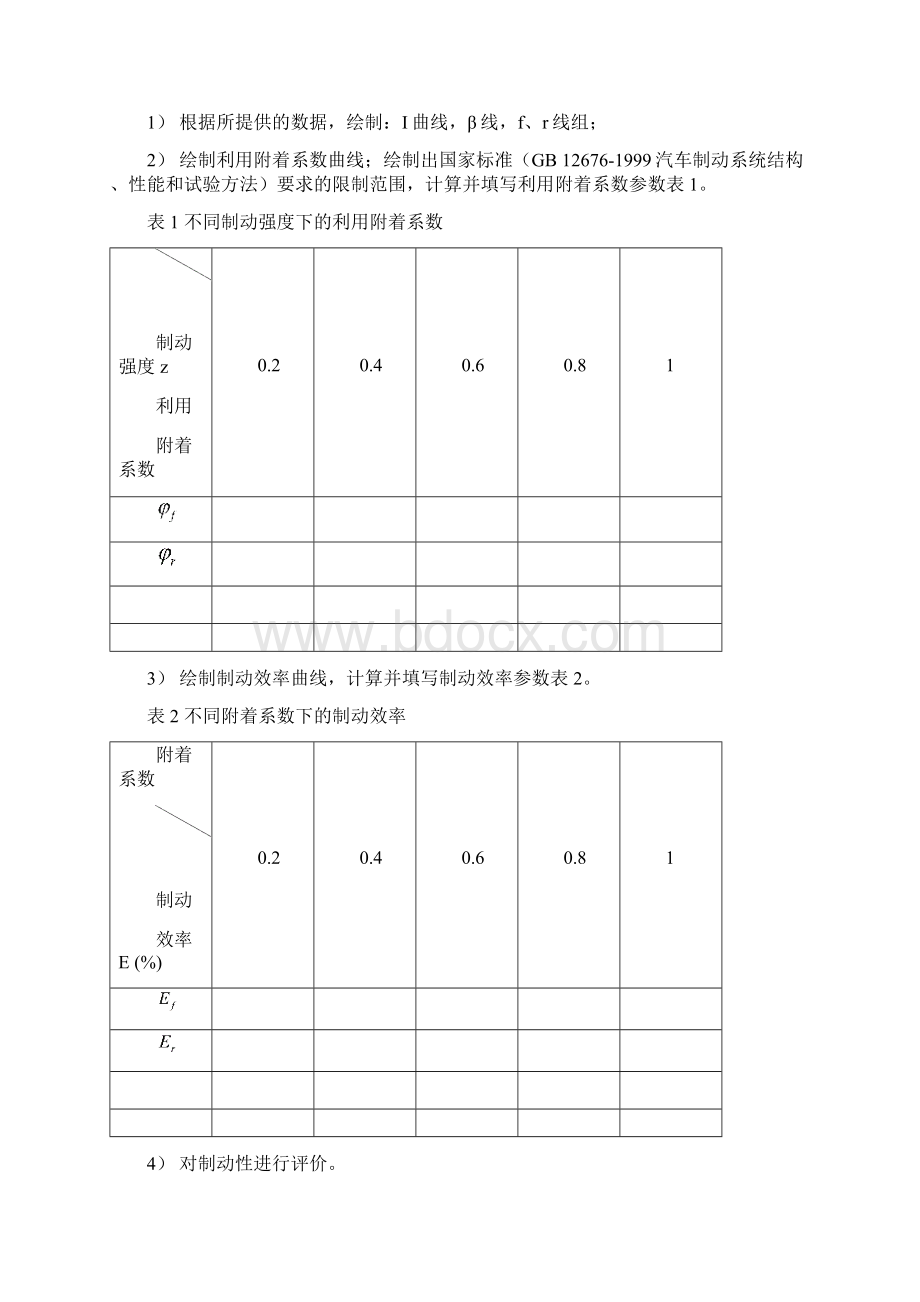 汽车理论课程设计汽车制动性计算Word下载.docx_第2页