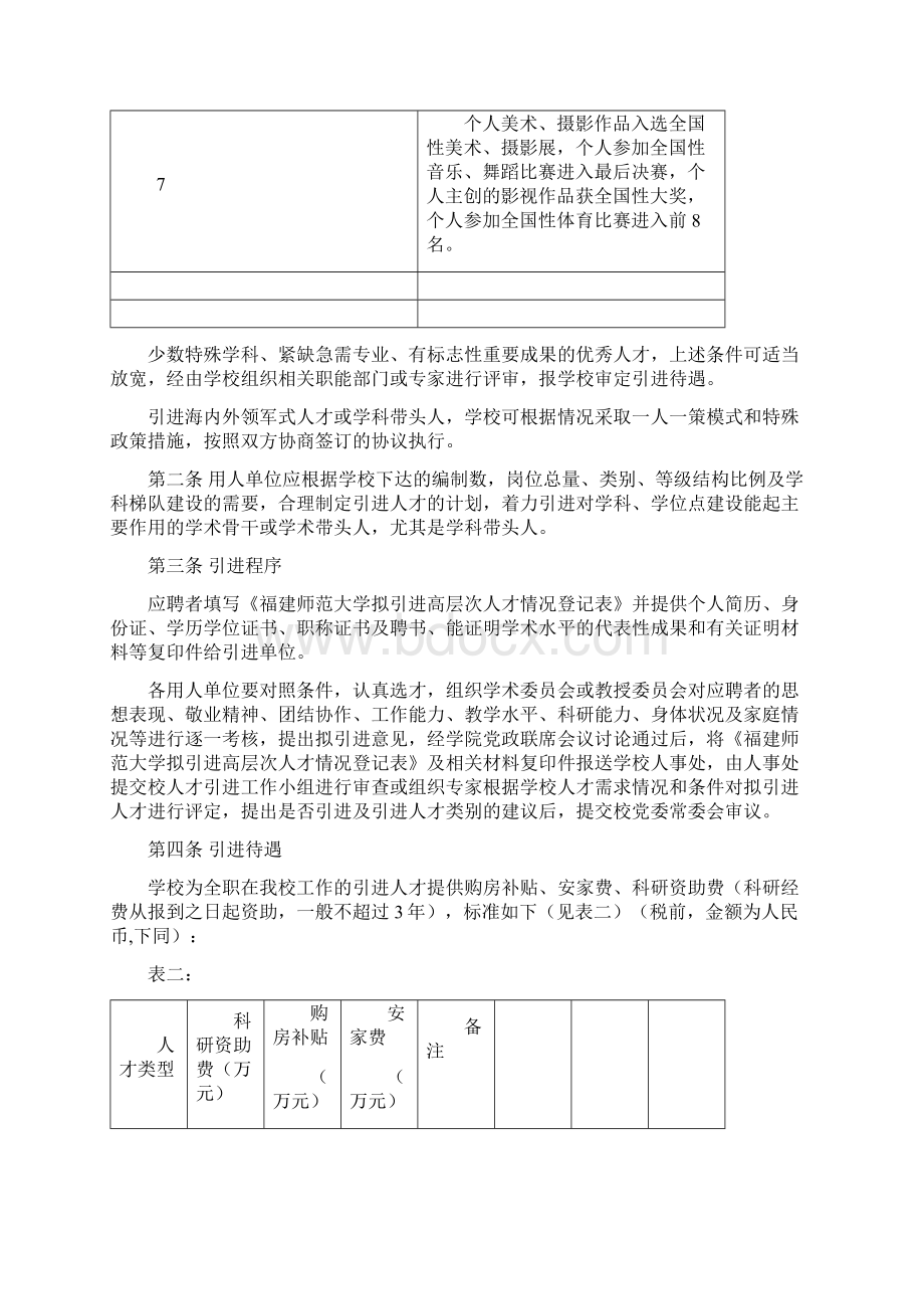 《福建师范大学引进高层次人才办法》汇总.docx_第3页