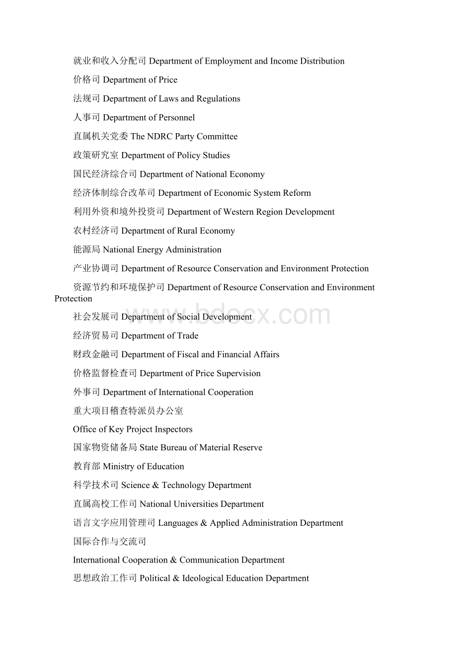 政府机构中英文名称对照.docx_第3页