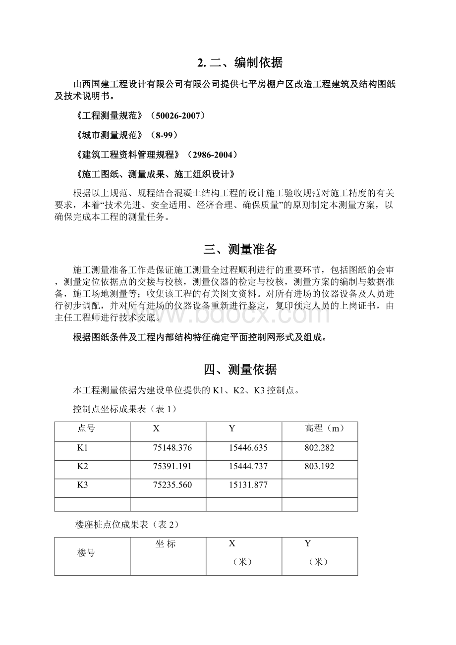 七平房棚户区改造工程测量方案文档格式.docx_第2页