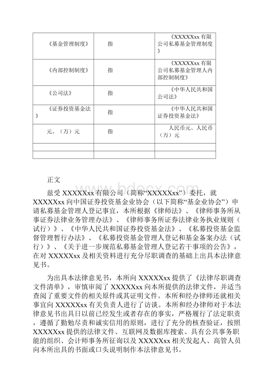 完整版私募基金登记备案法律意见书Word文件下载.docx_第2页