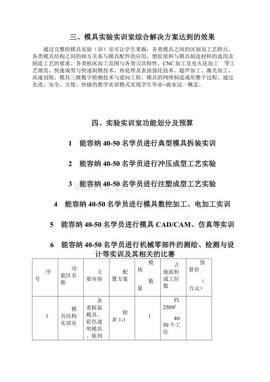 机械实训室建设含模具数控机械测绘.docx_第3页