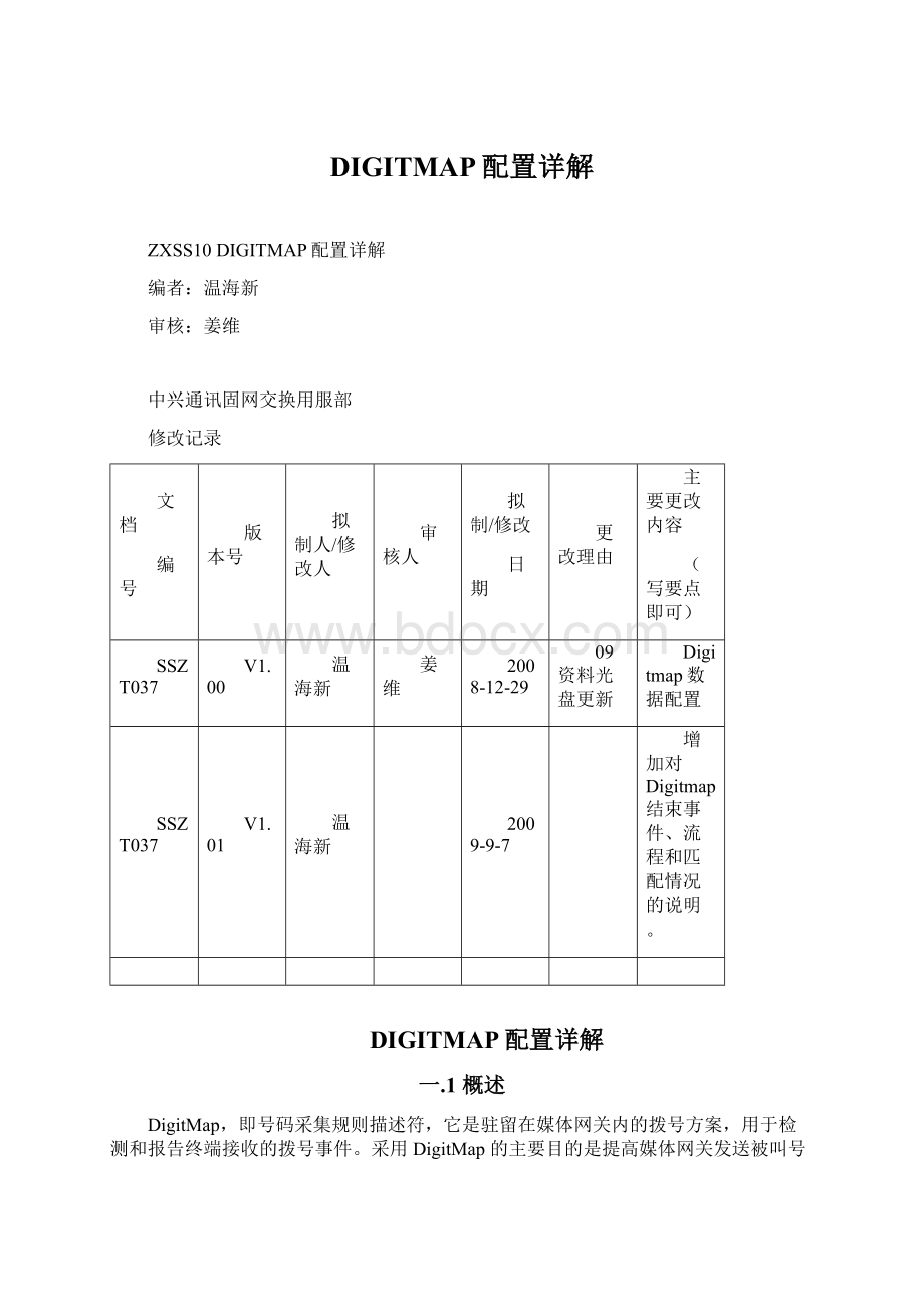 DIGITMAP配置详解.docx