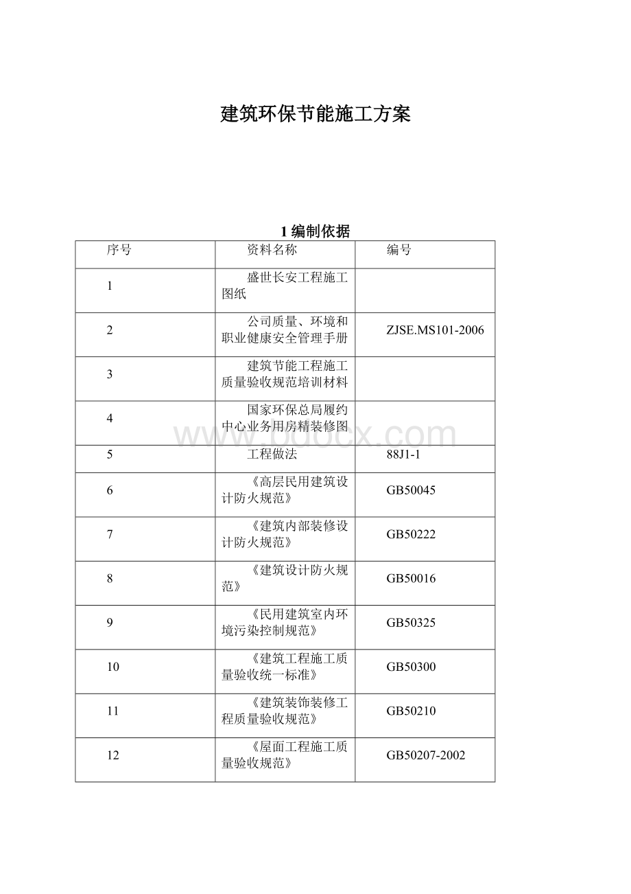 建筑环保节能施工方案.docx_第1页