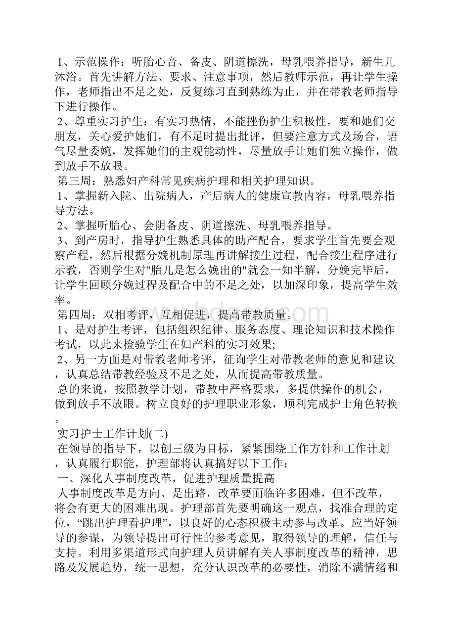 实习护士个人工作计划工作计划.docx_第2页