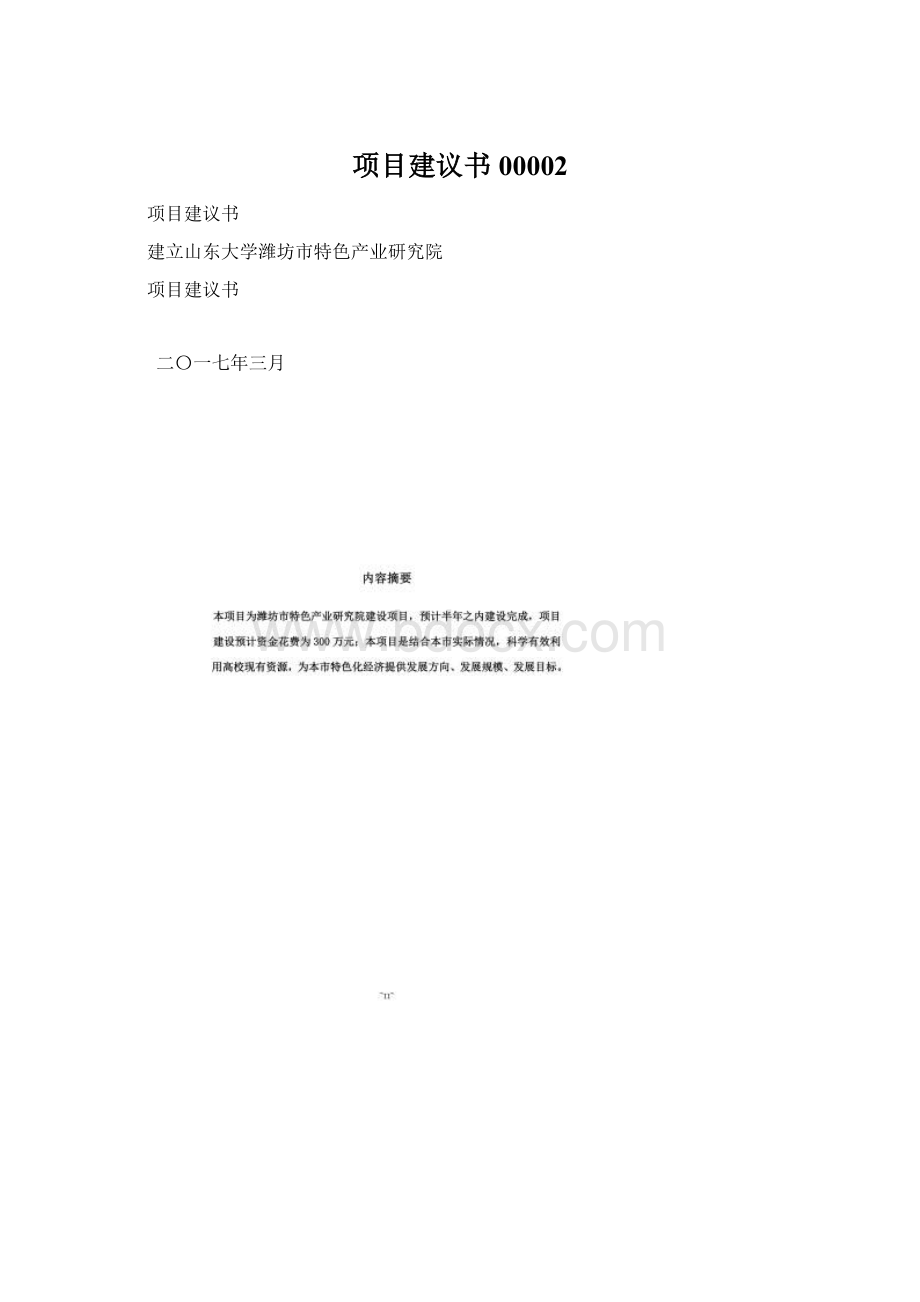 项目建议书00002Word文件下载.docx