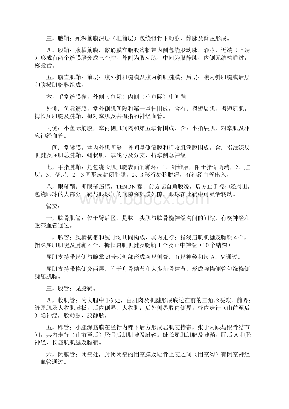 完整版局部解剖学总结+分区超级整理Word文档下载推荐.docx_第2页