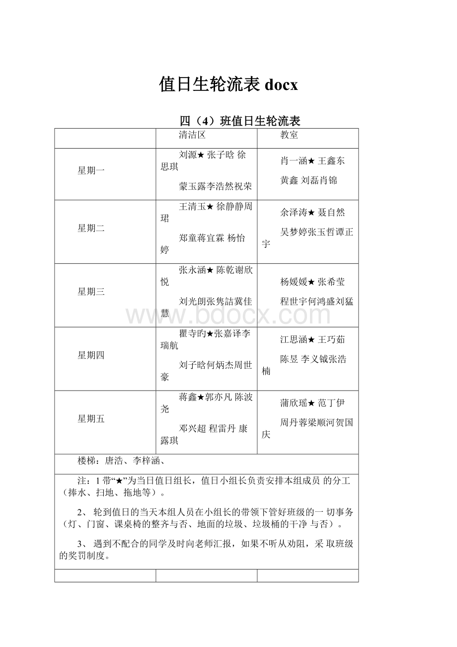 值日生轮流表docx.docx_第1页