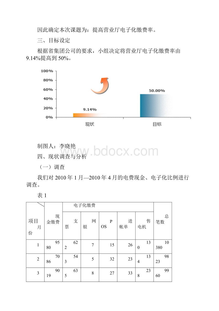 QC小组活动成果发布提高营业厅电费电子化缴费率.docx_第3页