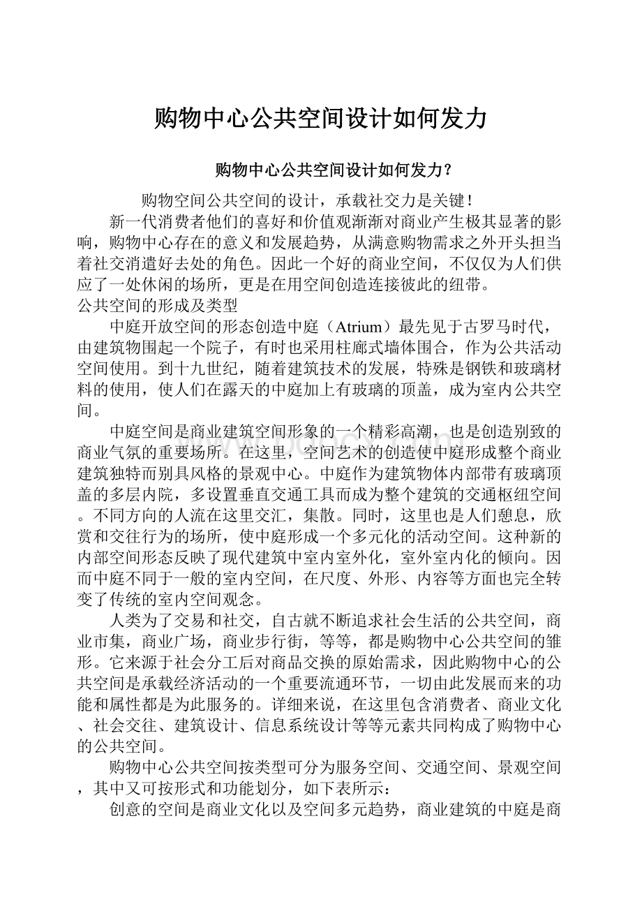 购物中心公共空间设计如何发力.docx_第1页