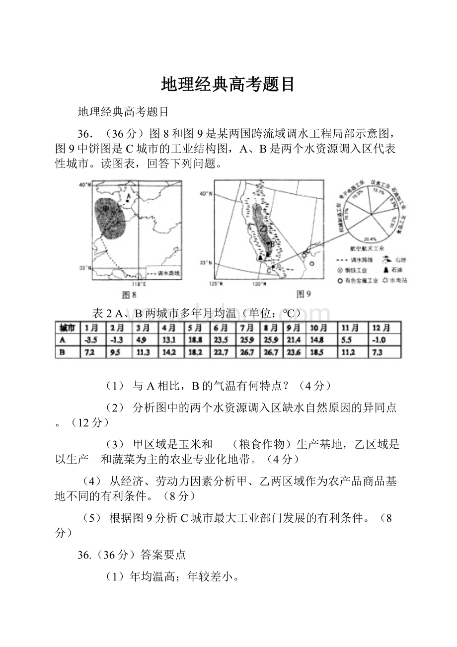 地理经典高考题目.docx_第1页