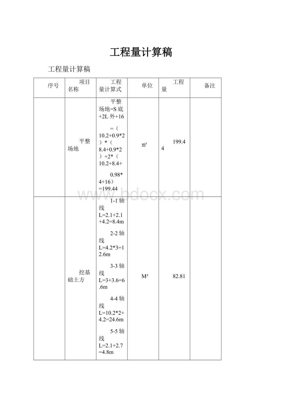 工程量计算稿.docx