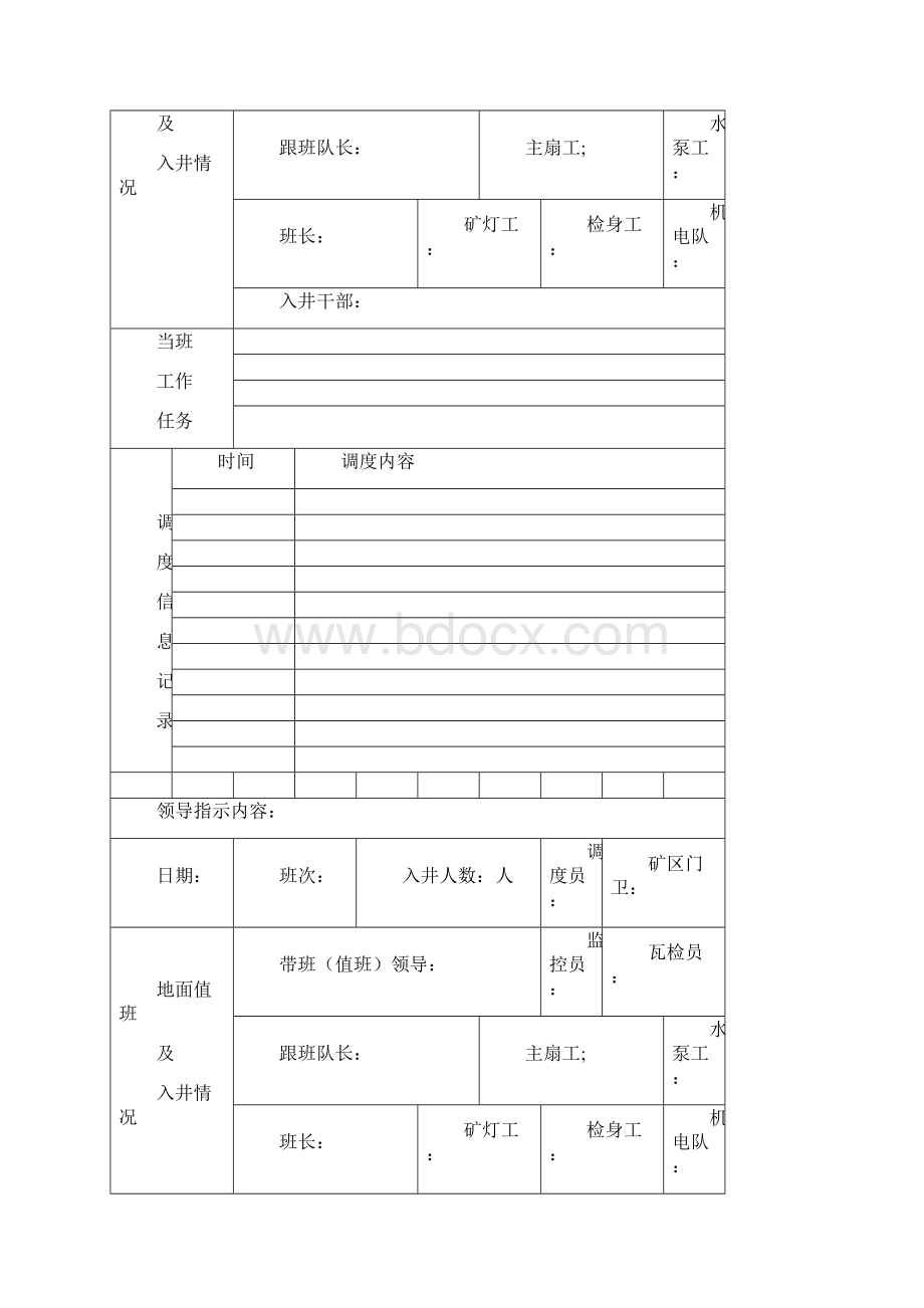 煤矿行业善福煤业调度表格大全最全版.docx_第2页