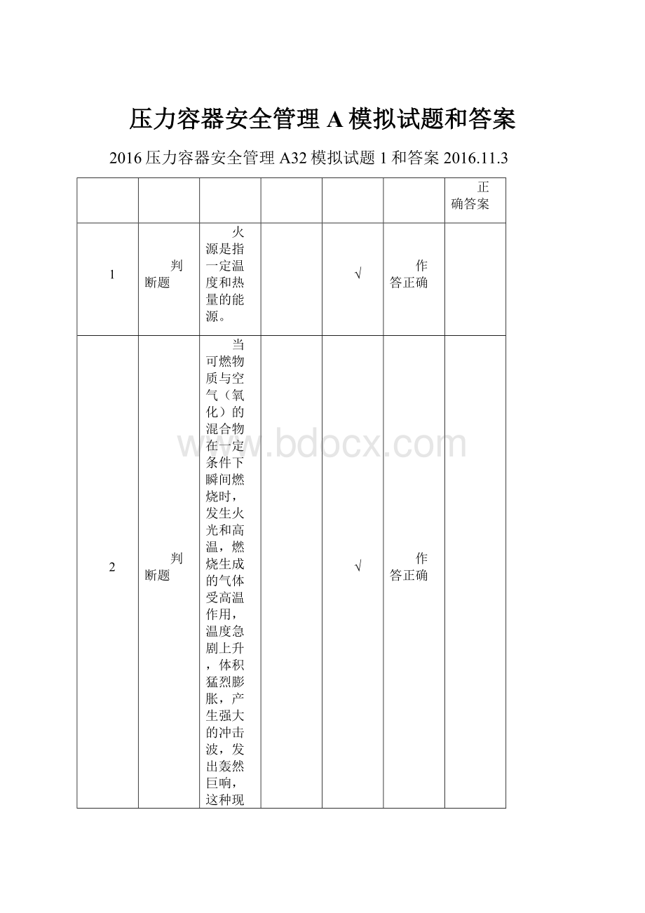 压力容器安全管理A模拟试题和答案.docx