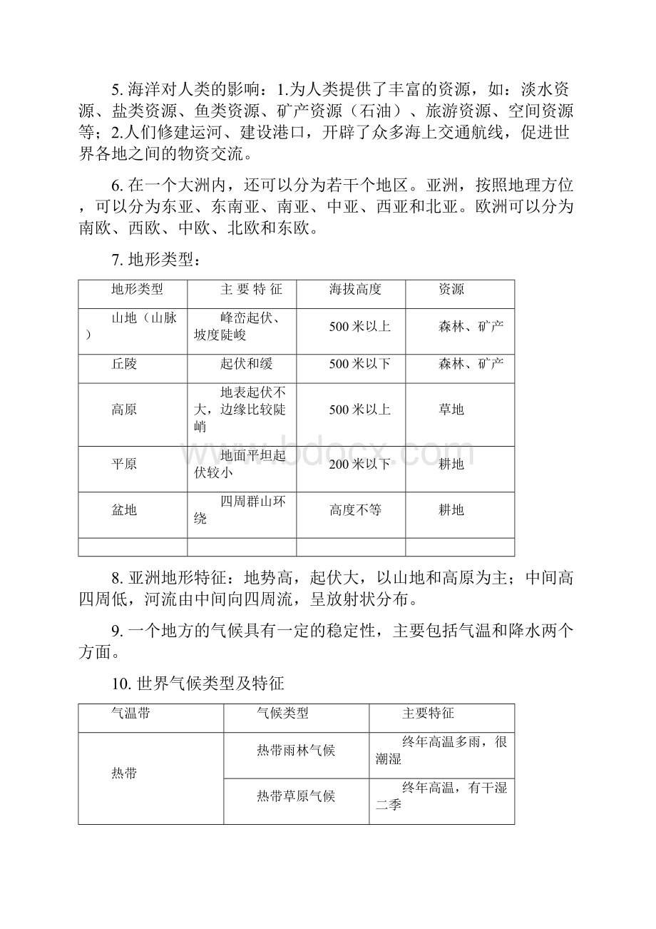 人教版七年级上册《历史与社会》复习提纲.docx_第3页