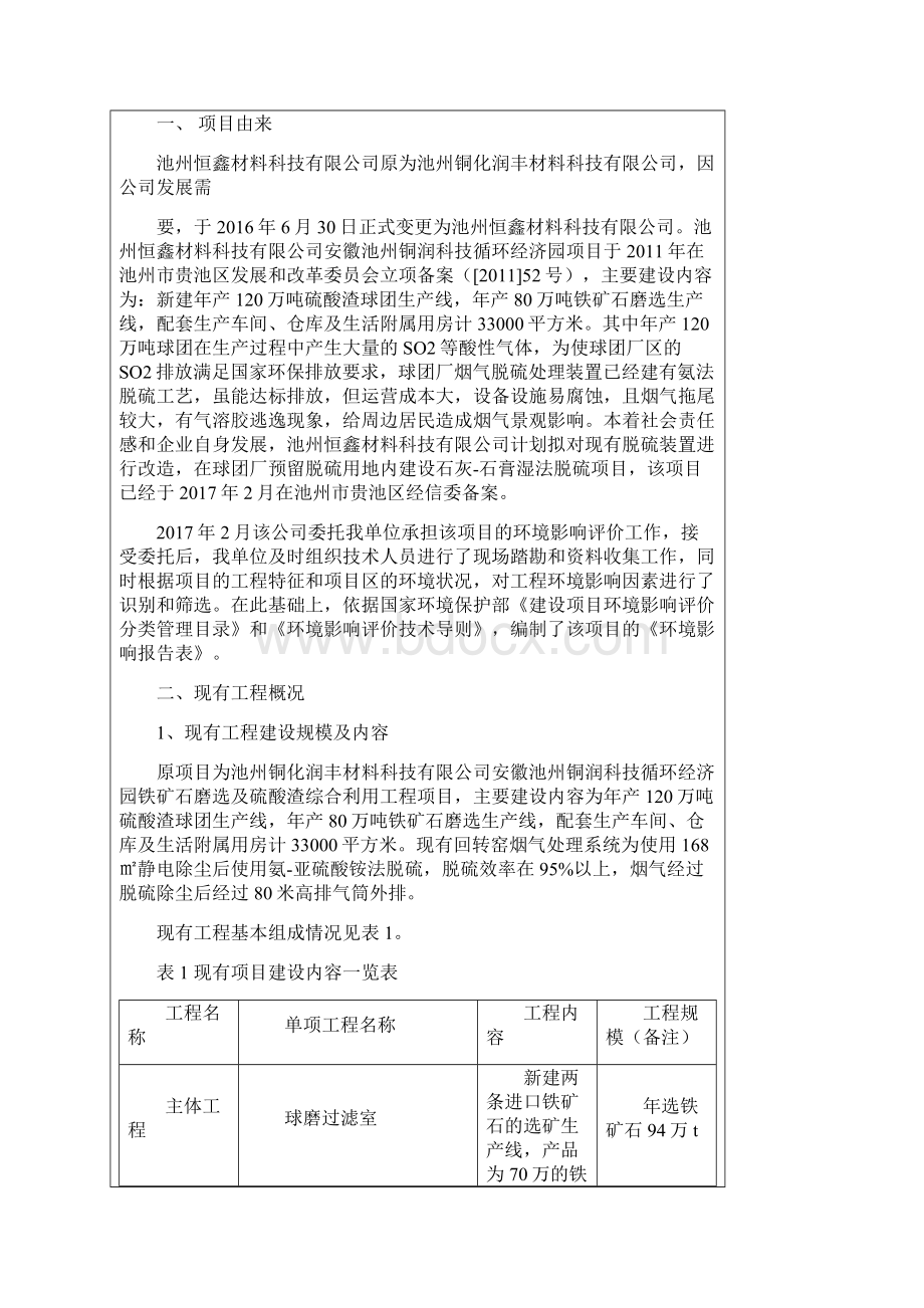 年产120万吨球团装置配套烟气脱硫技术改造工程环评报告.docx_第2页