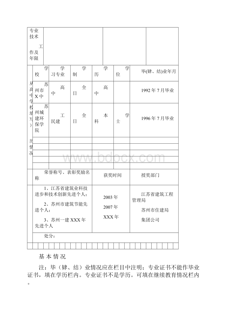 专业技术资格评审申报表样本.docx_第3页