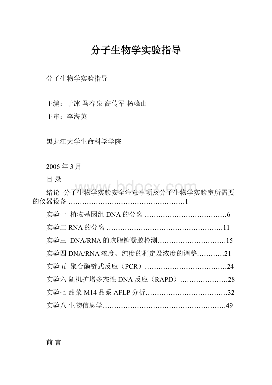 分子生物学实验指导.docx_第1页