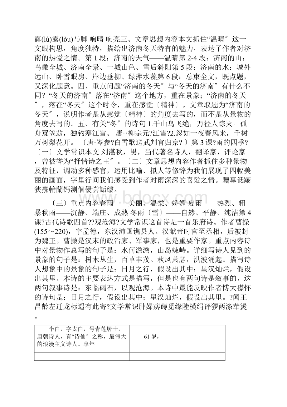 完整版七年级上册语文总复习资料.docx_第3页