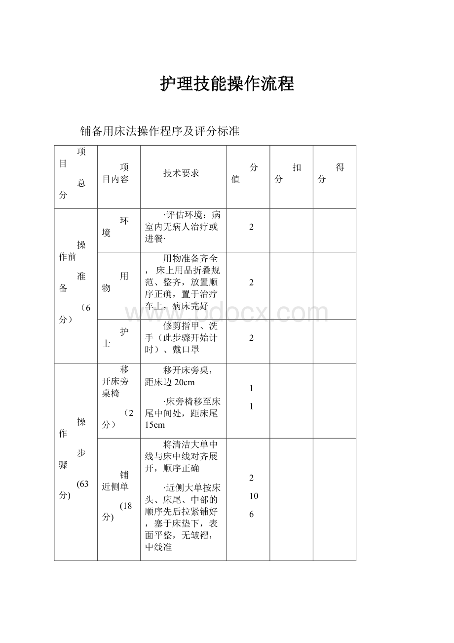 护理技能操作流程.docx