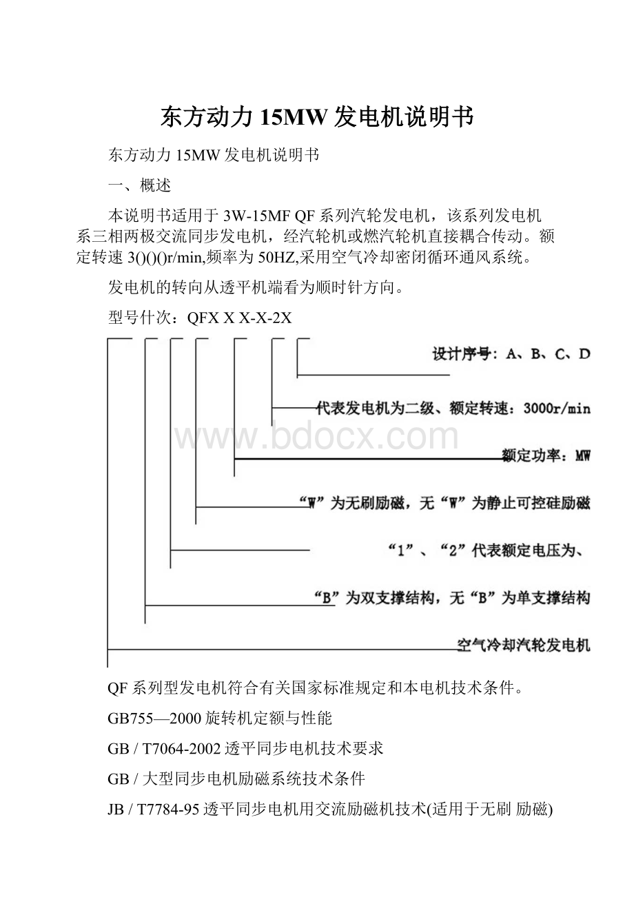 东方动力15MW发电机说明书.docx_第1页