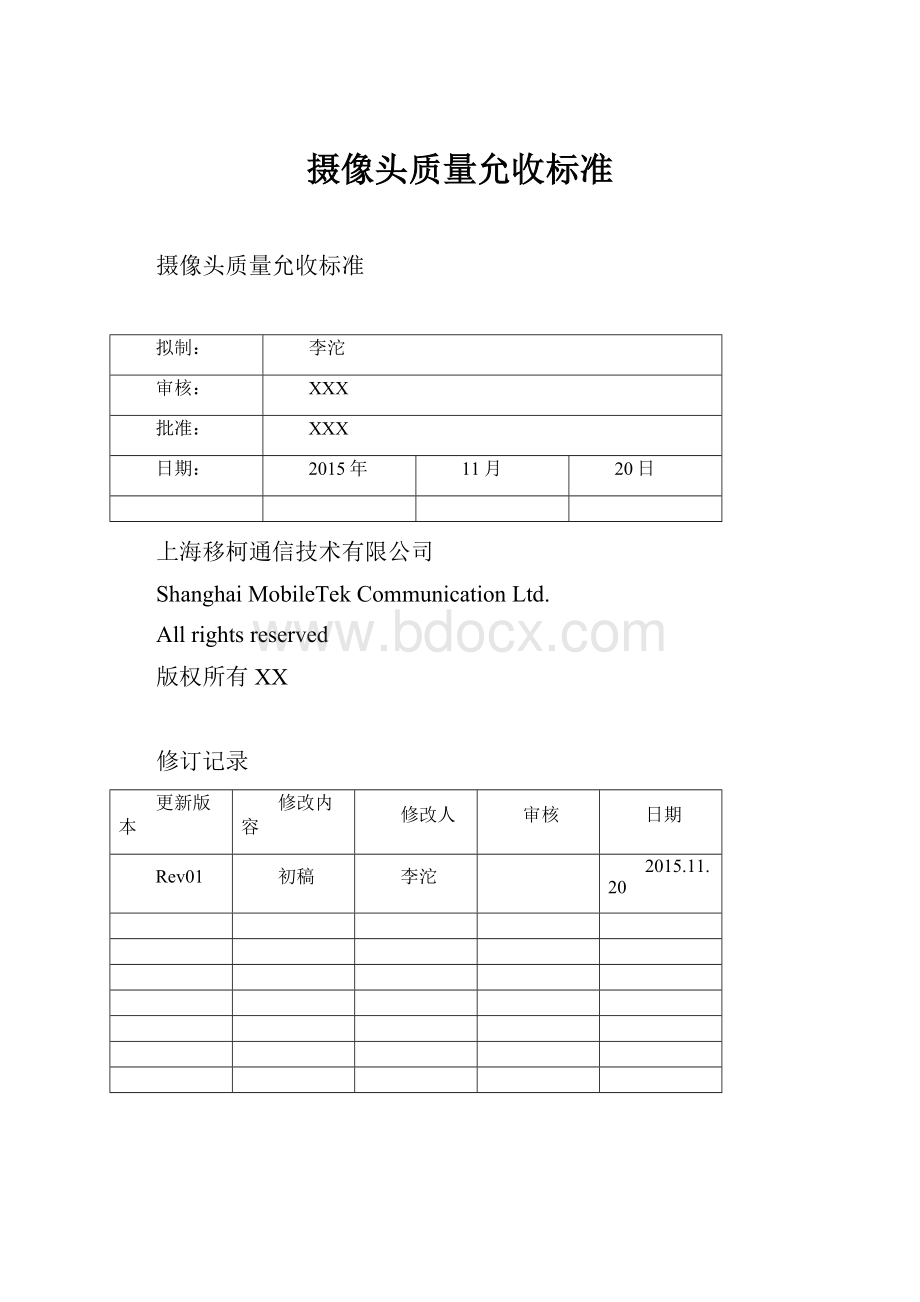 摄像头质量允收标准.docx_第1页