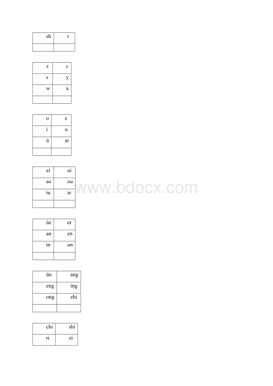 最新小学汉语拼音字母表卡片word打印版.docx_第2页