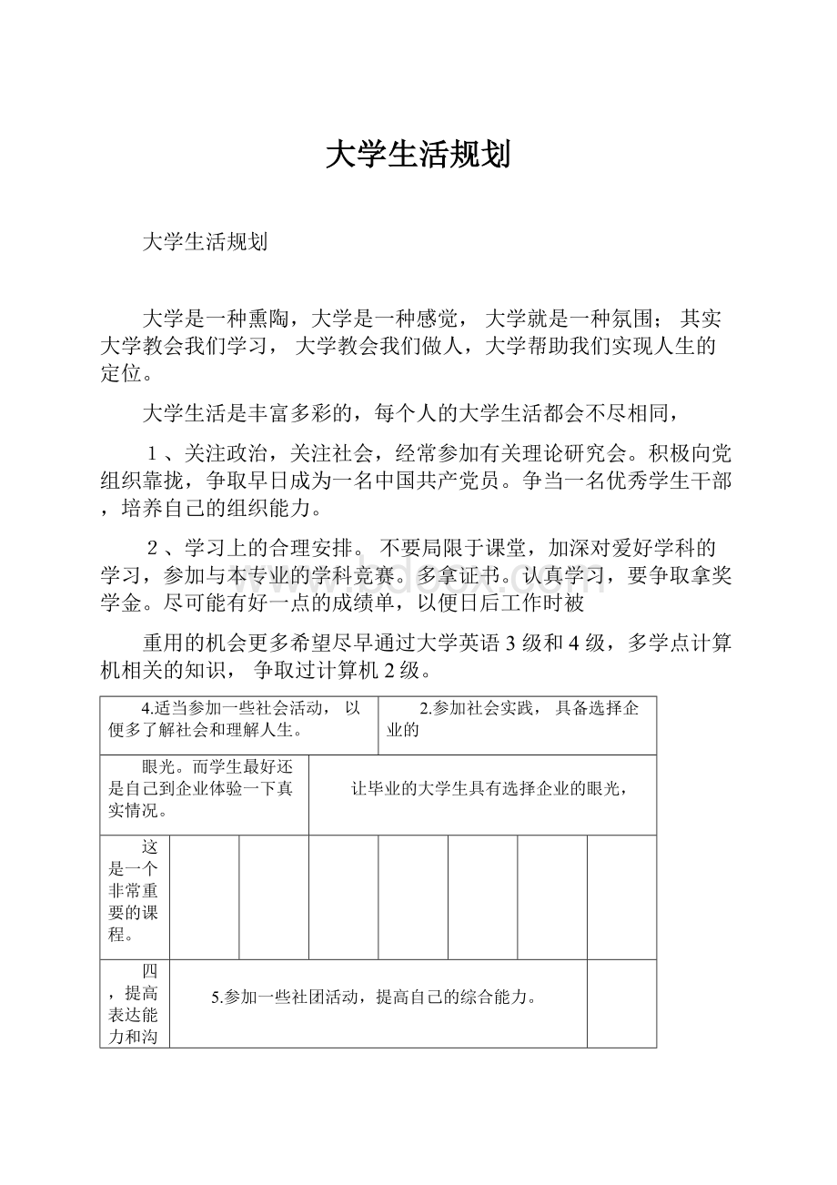 大学生活规划.docx